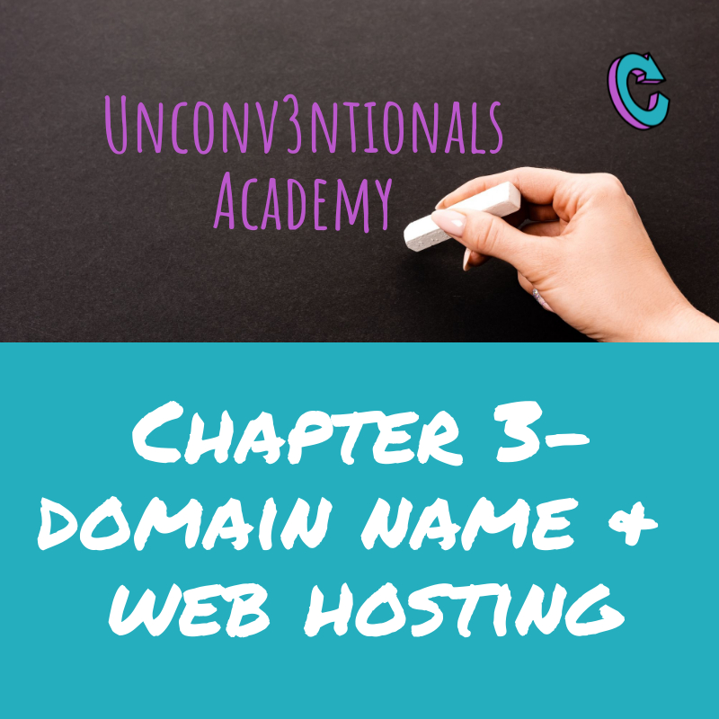 u3 chapter 3 domain name web hosting Unconv3ntionals Academy | When it comes to choosing a domain name, size does matter! This chapter focuses on the principle behind choosing an appropriate and successful domain name.